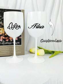 Ly nhựa có chân đế 480ml, thiết kế hai tông màu hồng và trắng, chất liệu PP, chống vỡ và bền, thích hợp cho đám cưới/tiệc tùng/dã ngoại, quà tặng ngày Valentine. - Nhiều màu - Xem 2