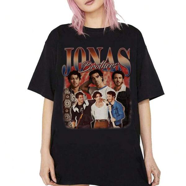 90s  Fan Tee Shirt, Jonas Five Albums One Night Tour Shirt