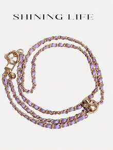 Correa de cadena de hombro con estilo fresco al por mayor, correa de cadena para mochila, bolso bandolera con pequeñas bolas doradas como regalo para la madre, la familia, los amigos, el cumpleaños, vacaciones, colgante de teléfono, cadena de teléfono - Multicolor - Ver 15