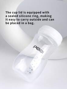1pc Newborn Baby Breastmilk Storage Bottle, Breast Milk Collector PP Material Wide Mouth Milk Storage Container - Multicolor - View 6