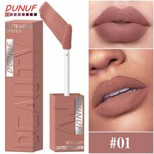 DUNUF 1pcs Liquid Matte Lipstick Velvet Matte Women'S Makeup ,Long-Lasting Waterproof Non-Stick Cup Non-Fade Lip Gloss , Waterproof And Long-Lasting,Ideal For Holidays And Halloween, Christmas, Valentine'S Day - 彩色 - 查看 16