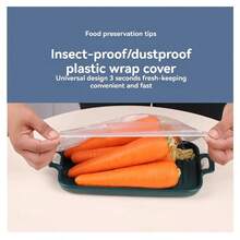 100 قطعة / 400 قطعة أغطية بلاستيكية مطاطية للأطعمة، أغطية قابلة للتعديل والتمدد للأوعية، غلاف أطعمة للمطبخ، ألوان متنوعة، لتخزين البقايا بأمان