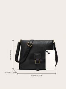 zijinling New Fashion Classic Versatile Women's Bag, Simple College Style Shoulder Bag, Casual Crossbody Bag