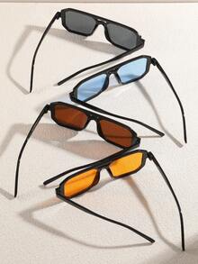 4pcs/Set Men's Versatile Multi-Color Square Fashion Glasses - Multicolor - View 4
