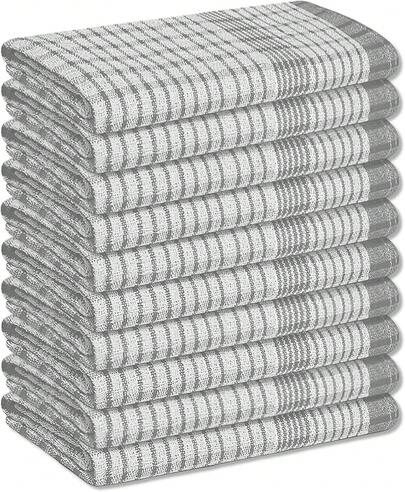 A & B TRADERS Wonderdry Tea Towels Pack Of 10 Cotton Bar Towels