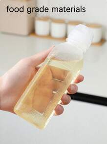 1 st 300 ml/500 ml/1 000 ml plastflaska genomskinlig olja, hushållskök Utomhusgrill för olivolja squeezer dispenser kryddbehållare - Genomskinlig - Visa 4