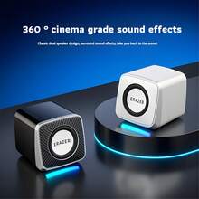 Lenovo ERAZER 联想投资台式电脑扬声器，适用于 PC、笔记本电脑、台式机的有线多媒体扬声器，RGB 氛围灯，高品质迷你低音炮，便携式扬声器 A200 - 均碼 - 查看 3