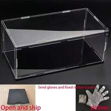 Vitrină/cutie acrilică de înaltă definiție, rezistentă la praf (mai multe dimensiuni disponibile + unelte de asamblare incluse), potrivită pentru figurine/blocuri de construcție/obiecte de colecție/suveniruri de sărbători/genți și încălțăminte pentru femei, vă rugăm să măsurați dimensiunea articolului înainte de a comanda (dimensiuni interne), panouri acrilice groase de înaltă definiție (grosime 0,08 in)