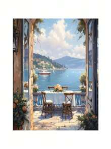 Paint By Number For Adults Beginner, DIY Gift Canvas Painting Kits, Lakeside Room Oil Painting Kit, DIY Paint Adult Crafts For Gift Home Wall 16x20inch