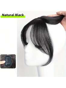 Elegant 3D Super Thin Synthetic Hairpiece, With Bangs, Natural Look, Clip-In Bangs, For Daily Wear, Party