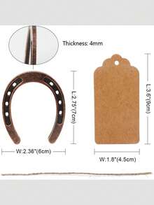 4/2PCS Vintage Lucky Horseshoe Pendants,Guest Wedding Favors,Metal Horseshoes Decor With Kraft Paper Box And Label,Rustic Horseshoe Gifts,For Vintage Wedding Party Decorations, Creative Keychain Ornament, Small Gift, Wedding Favor,Chic Hanging Sign For Wedding Decor,For Vintage Wedding Party Decorations Kentucky Derby Party Decorations 1pc