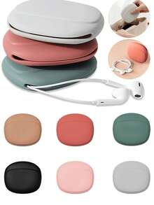 3/2/1 Chiếc Hộp đựng tai nghe silicon unisex, Ví đựng tiền xu tối giản, Hộp đựng phụ kiện kỹ thuật số, Hộp sắp xếp cáp, Túi đựng dây tai nghe, Đồ dùng học tập, Túi đựng chống rơi chống thất lạc, Hộp đựng dây tai nghe cáp dữ liệu di động, Túi du lịch đựng sạc dự phòng, Sạc dự phòng, Hộp đựng sạc, Hộp đựng tai nghe, Sạc dự phòng cho ký túc xá, nhà, cắm trại, Phụ kiện máy ảnh kỹ thuật số - Nhiều màu - Xem 1