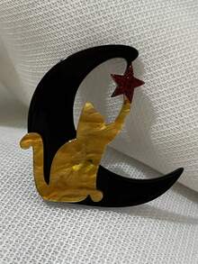 1pc Creative Acrylic Cartoon Girl Brooch, Fashionable & Elegant Women's Brooch, Best Birthday Gift For Friends