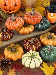 MEHELANY 7 buc dovleci artificiali, dovleci realiști mixți, dovleci falși pentru recuzită de petrecere, decor de casă, festivalul recoltei, plante artificiale de toamnă, Halloween, Ziua Recunoștinței, decor de casă, dovleci simulați, plante artificiale, accesorii pentru decorarea mesei de petrecere cu tematică de recoltă de toamnă, decor de petrecere de ziua de naștere, cadouri de casă nouă