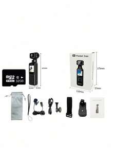 便携式 4K 运动相机，配备 270° 旋转镜头和 1.33 英寸 CMOS - USB 充电，内置麦克风，轻巧设计，适用于 VLOG、直播、户外探险、视频博客 | 旋转镜头相机 | 耐用相机，VLOG 相机