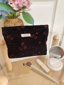 1 件/套花卉化妆包多功能存储化妆品、护肤品、护手霜、唇油、指甲油、硬币、卫生巾、小物品复古风格拉链手拿包化妆包化妆包旅行化妆包化妆品收纳包化妆包套装化妆盒洗漱包钱包钱包旅行必需品邮轮必需品宿舍必需品送给好朋友的生日礼物妈妈的礼物婚礼伴娘的礼物 - 彩色 - 查看 8