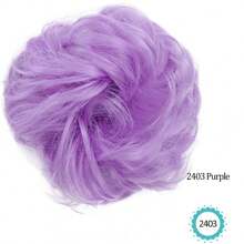 4 Icnh 凌乱发髻发片卷发大发髻发圈浅棕色混合自然金色合成凌乱发髻发片适合女性女孩 - 彩色 - 查看 23