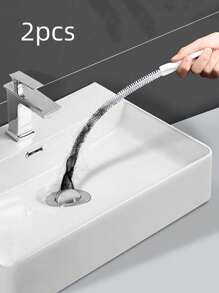 1/2/4pcs White Pipe Drain Cleaner, Hair Catcher, Bathroom/Kitchen Cleaning Tool