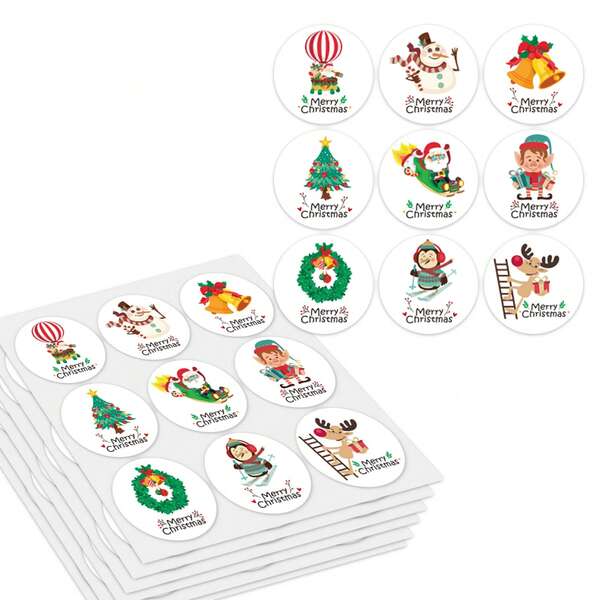 Etiquetas de regalo de Navidad de 1,38 pulgadas, pegatinas de sellado de regalos, pegatinas minimalistas de Feliz Navidad, sellos con tema navideño, etiquetas, regalos DIY, repostería, embalaje, sobres, papelería, pegatinas decorativas navideñas, sobres de fiesta, tarjetas de papelería, pegatinas de sellado de regalos, decoración del hogar, decoraciones navideñas, decoración de habitaciones, invierno