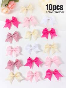 Juego de 10/845 piezas de pinzas para el cabello con motivos florales rosas, pinzas para el cabello con mariposas ombré brillantes, pinzas con lazo, scrunchies y lazos desechables para el cabello - Accesorios perfectos para outfits diarios, de fiesta o de viaje de niñas