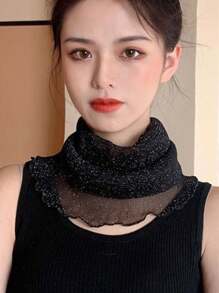 1pc Women's Neck Scarf, Summer Thin Sunscreen Versatile Small Scarf For Neck Protection, Versatile Neck Mask, Multi-Functional Scarf