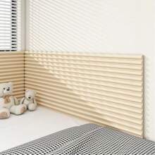 1 pieza Panel de pared de espuma suave, decoración de pared de dormitorio extra suave y gruesa, protector de cabecera, protector decorativo de esquina para sala de estar y dormitorio - Tira protectora extra ancha y extra gruesa tipo W para el hogar