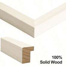 1pc White Solid Wood Photo Frame, Modern Home Decor, Suitable For 30*40cm A3 A4 Wall Hanging Poster Picture Frame