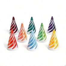 3Pcs Multi-Size Reversible Spiral Cone 3D Printed Anxiety Relief Fidget Toy,Decompression 3D Printed Double-Sided Spiral Cone - Colorful Gradient Structure, 1/2/5/10/20Pcs,Suitable As Halloween And Christmas Gifts, Metal Fiber Structure,Fidget Toys,Fidget,Sensory Toys