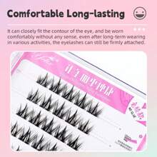 Self Adhesive Lashes No Glue Needed Reusable Under Eyelash Korean / Makeup Individual Manga Lash Clusters - MJ04 - 查看 5