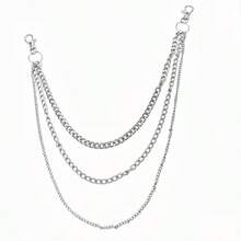 European And American Accessories Halloween, Punk Style, Metal Personality, Three-Layer Spider Web Pants Chain - Dây chuyền quần ba sợi bạc - Xem 2