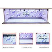Meiduoxing 1:64 比例 3D 模型停车场组件,带 LED 灯,车库背景展示场景套装,汽车玩具车库收纳 - 彩色 - 查看 5