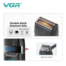 VGR Shaver Professional 9000 RPM Beard Trimmer Digital Display Electric Razor Men Adjustable Speeds Best Electric Razor Reciprocating Men's Shaver V-308 - Multicolor - View 5