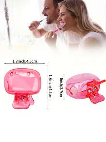 1/2/4/6pcs Household Toothbrush Holder, Portable Travel Toothbrush Dust Cover Storage Box, Toothbrush Head Protection Clip, Toothbrush Storage Clip, Toothbrush Protective Cover, Toothbrush Head Protective Case, For Home Daily Use And Business Travel, Outdoor Travel And Camping, Bathroom Decor, Back To School, Summer Travel Accessories, Bathroom Gadgets, Bathroom Accessories - Multicolor - View 3