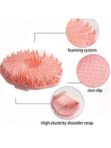 1pc Polygonal Silicone Whirlwind Shower Brush, Portable Massage Brush, Shower Brush, Shower Brush, Shampoo Brush,Silicone Body Scrubber, Exfoliating Body Wash Scrubbers Exfoliator, Shower Body Brush For Effective Showering Exfoliation And Gentle Massage