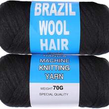 1/2/5/8 Rolls Acrylic Yarn For Brazilian Wool Braids, Suitable For African Crochet Braids, Giant Braids, Senegalese Twists, Braided Wigs, Spiral Braids, Twists, Wrap Braids, 70g/Roll - Multicolor - View 14