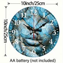 A Marble-Style Wall Clock With A Festive Atmosphere, Silent Wall Clock, Easy-To-Read Numbers, Suitable For Living Room, Garden, Kitchen, Bedroom, Office Wall Decoration, 10*10inch - Multicolor - View 4