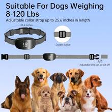 Hunde Bellkragen für große, mittlere und kleine Hunde, aufladbarer intelligenter Bellkragen, Anti-Bellen Trainingskragen mit 8 einstellbarer Empfindlichkeit Piepton Vibration, 2 Farben zur Auswahl: Weiß und Schwarz