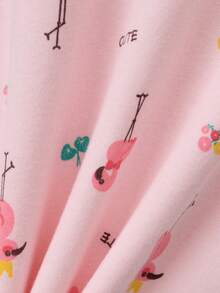 6件套女童卡通纯棉内衣套装，可爱汽车印花加厚长袖上衣和长裤睡衣套装，秋季卡通印花纯棉睡衣 - 彩色 - 查看 8