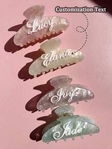 1pc Personalized Name Hairclip - Shiny Starry Sky Name Customized Hair Accessory, Bridesmaid Gift, Personalized Gift, Birthday Gift, Party Favor, Anniversary Gift, Unique Hair Accessory Gift Suitable For Bride, Bridesmaid, Wedding, Anniversary And Special Occasions,Vacay Vibe Au - R8065 - View 12