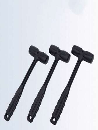 2 件装橡胶锤安装防震黑色皮革不反弹橡胶锤家具安装橡胶锤，适合家庭使用小部件安装，四季皆宜