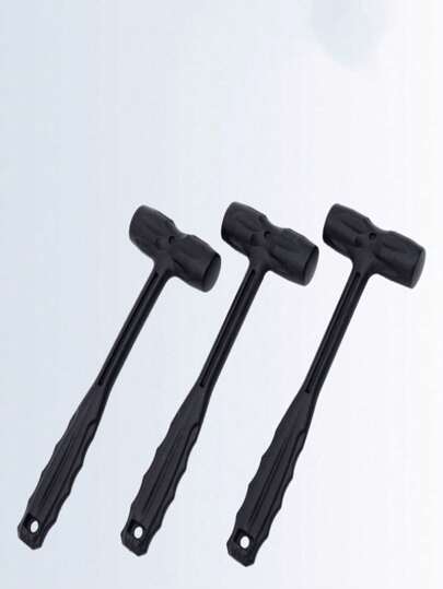 2 件装橡胶锤安装防震黑色皮革不反弹橡胶锤家具安装橡胶锤，适合家庭使用小部件安装，四季皆宜