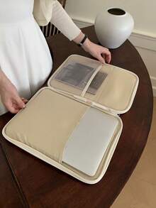 花卉笔记本电脑包，兼容 iPad/兼容 Macbook 10-11 英寸 13-14 英寸，多口袋存储配件，可爱平板电脑内袋笔记本电脑包，适合女士 Macbook 保护套，大学必备品，返校笔记本电脑套，秋季大学必备品 - 彩色 - 查看 8