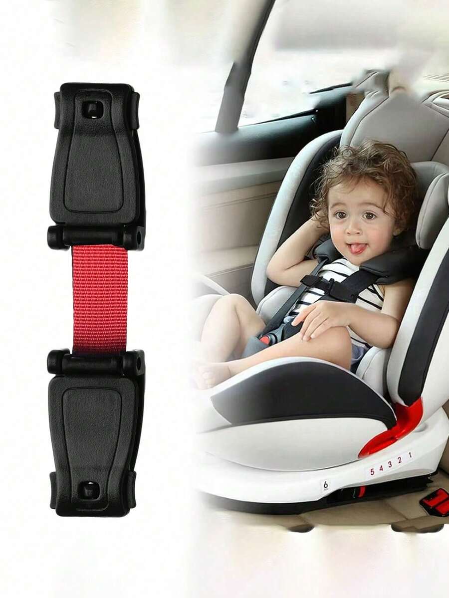 1/2件儿童汽车安全座椅胸夹，防脱婴儿胸扣，多功能背包胸夹胸带夹 - 紅色 - 查看 1