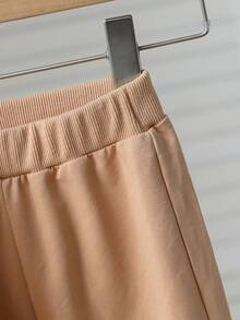 2pcs Set, Casual & Cute, Soft & Comfortable, Cartoon Bear Print, 3D Design, Round Neck Long Sleeve Sweatshirt And Solid Color Elastic Waist Pants, Toddler Boys Outfit, Baby Boys Autumn Clothing, Suitable For Daily Use, Vacation, Party, Outing