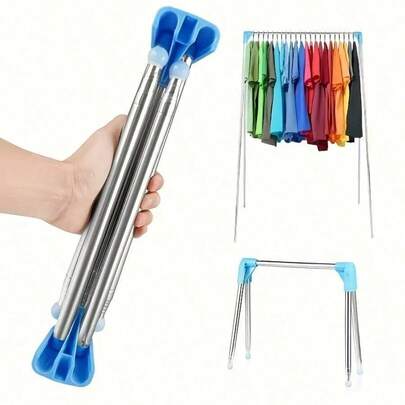 Foldable Portable Stainless Steel Clothes Drying Rack, Space-Saving, Adjustable Size, Suitable For Business Travel, Camping And Outdoor Activities