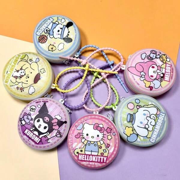 Sanrio 1 pieza Llavero/monedero Sanrio con una variedad de estilos interesantes y lindos, adecuado para colgantes de fundas de teléfono móvil, bolsos, ropa, llaveros de coche y otros accesorios, es la elección perfecta para regalos