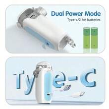 USB Portable Smart Humidifier With Auto-Cleaning & Dual Modes, Rechargeable Handheld Humidifier For Respiratory Care At Home/Travel, Adult - 白色 - 查看 6