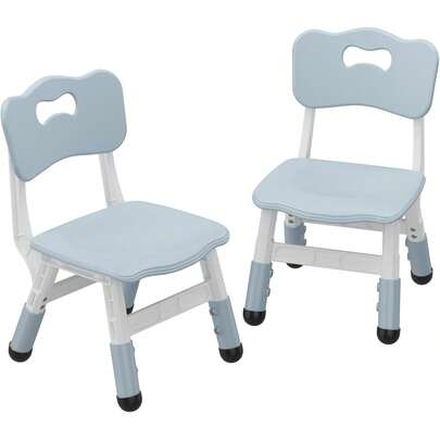 Dragonpad 2 Pack Ergonomic Kids Chair, 3 Level Height Adjustable Non-Slip Plastic Toddler Chair For Boys Girls Children Age 2-8, Suitable For Indoor Or Outdoor Home School Daycare Nursery Use