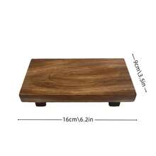 1pc Rectangular Wooden Sushi Tray With Base, Wooden Cooking Rack, Sashimi Sushi Platter, Suitable For Home Kitchen, Restaurant, Hotel, Kitchen Utensil Accessory