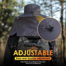 Fishing Hat For Men&Women,Outdoor UV Waterproof Wide Brim Bucket Hat,UPF50+ Sun Hat With Neck Flap